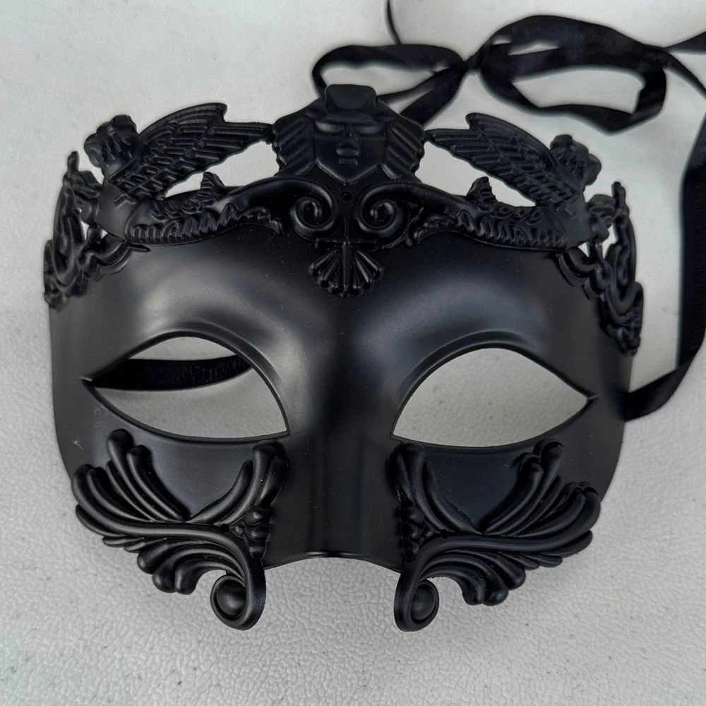 Black Ornate Face Mask mascaraed mask NEW